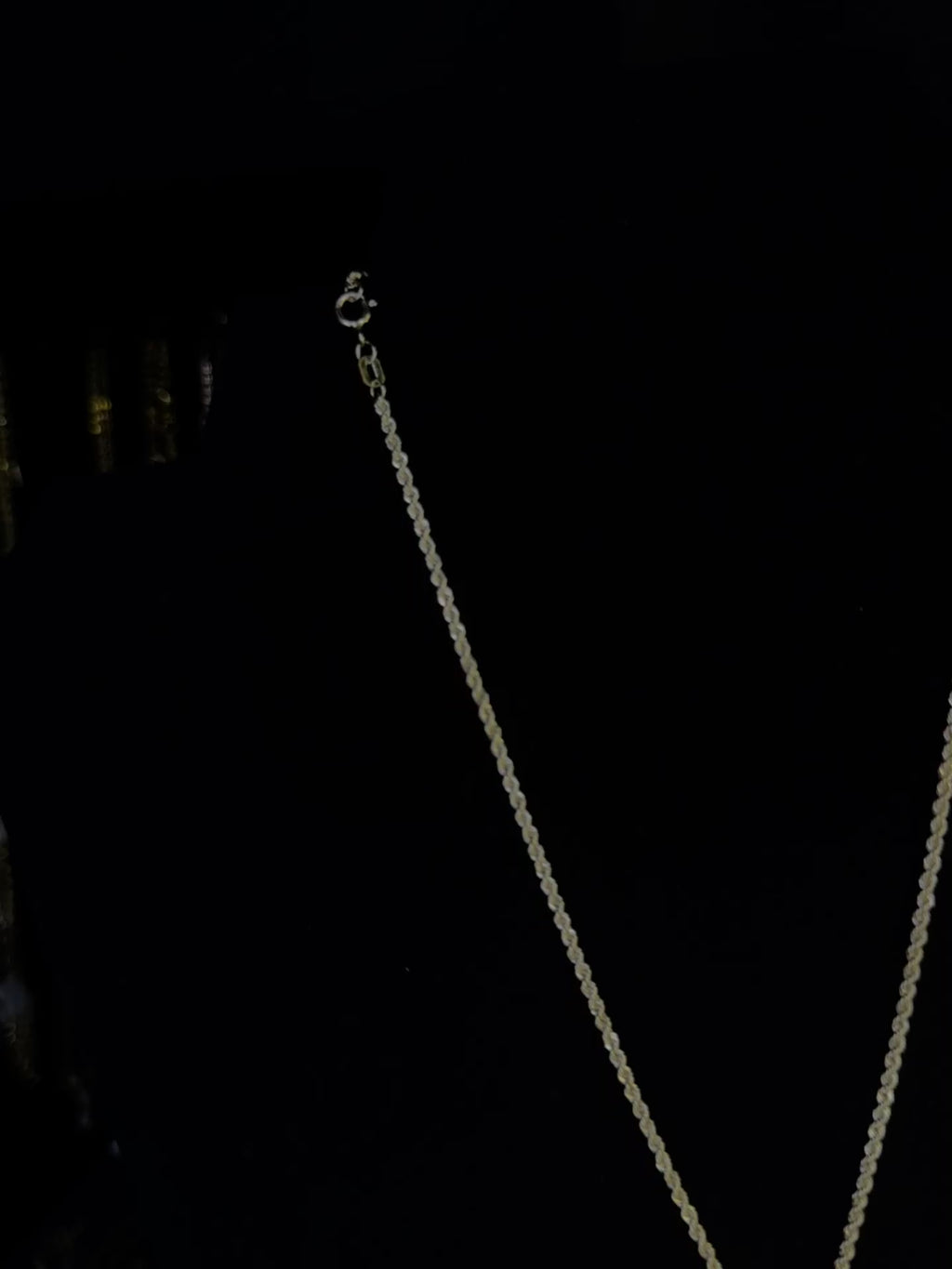 10k 16” Diamond Cut With Clean Cut Cross Pendant