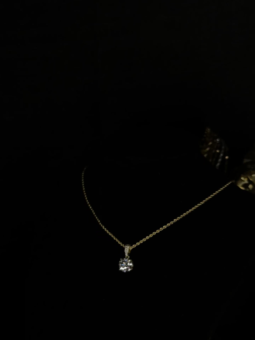 10K Gold Luxe Rope Chain Necklace with 2-Carat Moissanite – 20-inch, 1.5mm