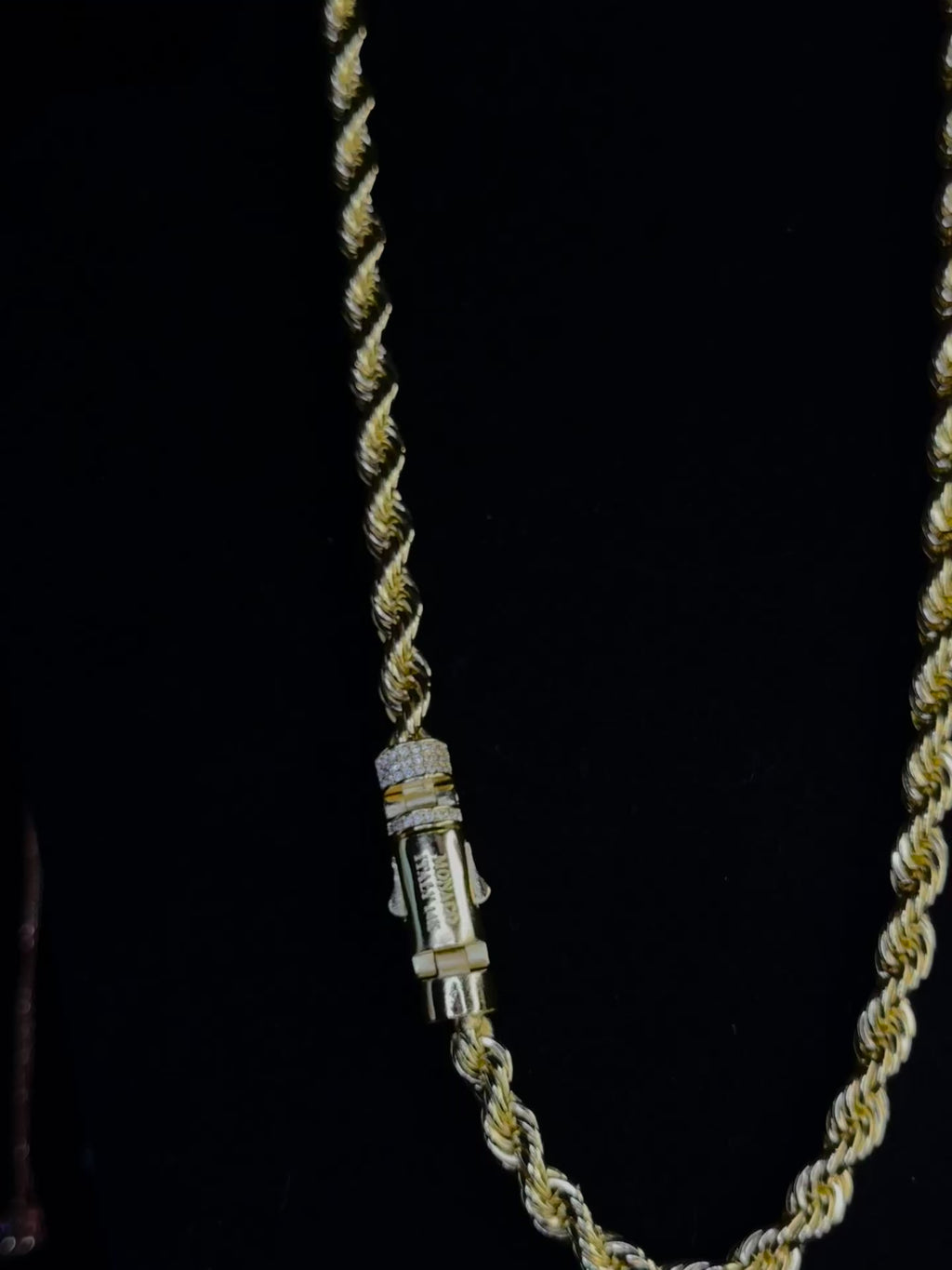 14k Gold Filled Monaco Clasp Rope Chain Necklace - 10mm, 20 Inch